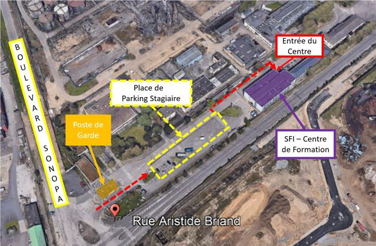 Plan d'accès de la salle de formation